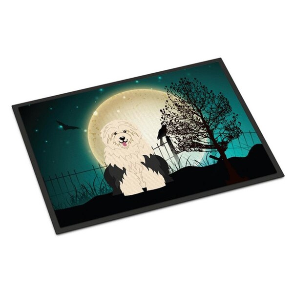 Carolines Treasures Halloween Scary Old English Sheepdog Indoor or Outdoor Mat, 24 x 0.25 x 36 in. BB2286JMAT - main